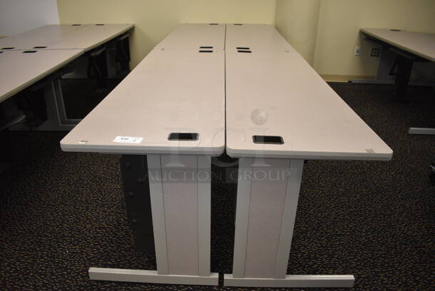 4 Gray Tables. 71.5x23.5x29.5. 4 Times Your Bid! (room 220) - Image 4 of 4