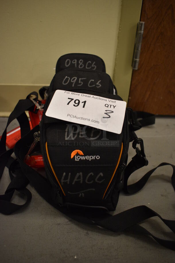 3 Sony Video Recorder w/ 3 LowePro Soft Cases. 5x5x6.5. 3 Times Your Bid! (south basement 019) - Image 6 of 6