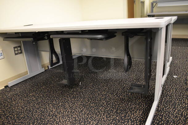 3 Various Gray Tables. Includes 71.5x23.5x29.5. 3 Times Your Bid! (room 220) - Image 3 of 5