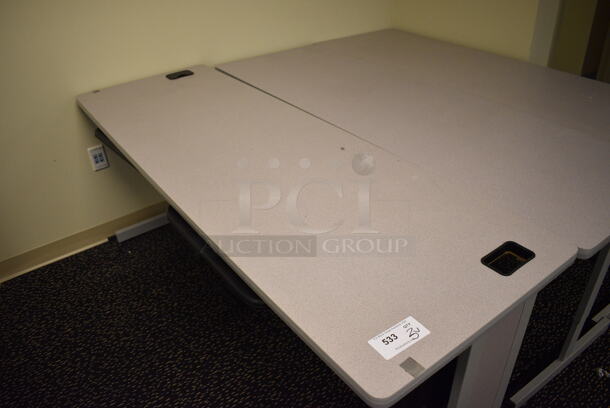 3 Various Gray Tables. Includes 71.5x23.5x29.5. 3 Times Your Bid! (room 220) - Image 5 of 5