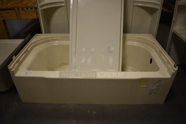 White Tub Insert and Walls. 60x30x19, 22x1.5x57, 59x10x56. (room 102) - Image 7 of 7