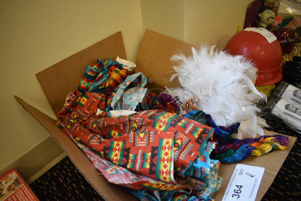 ALL ONE MONEY! Lot of Various Items Including Material and Feathers. (room 204) - Image 2 of 3