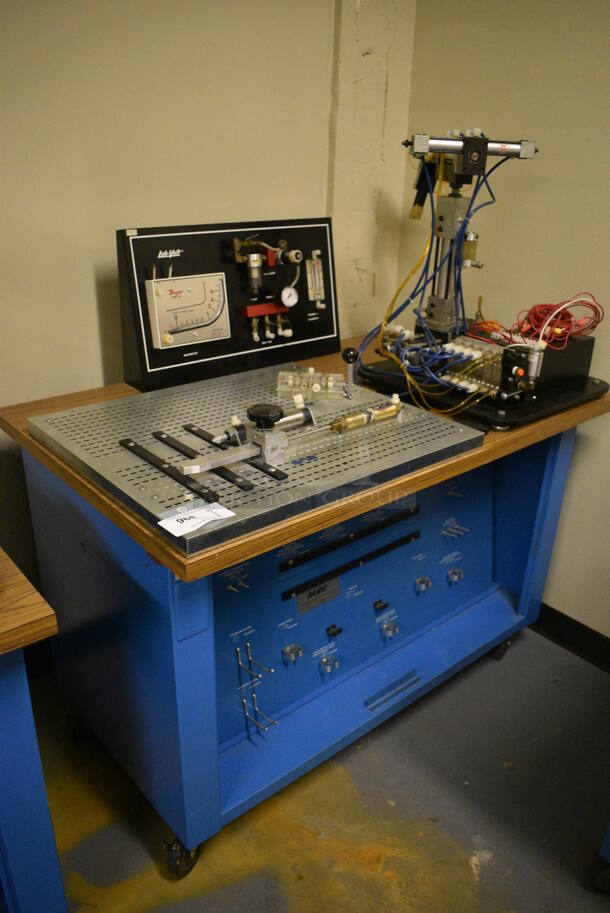 Lab-Volt Metal Commercial Floor Style Portable Training Unit on Commercial Casters. 48x30x55. (south basement 021D) - Image 9 of 9