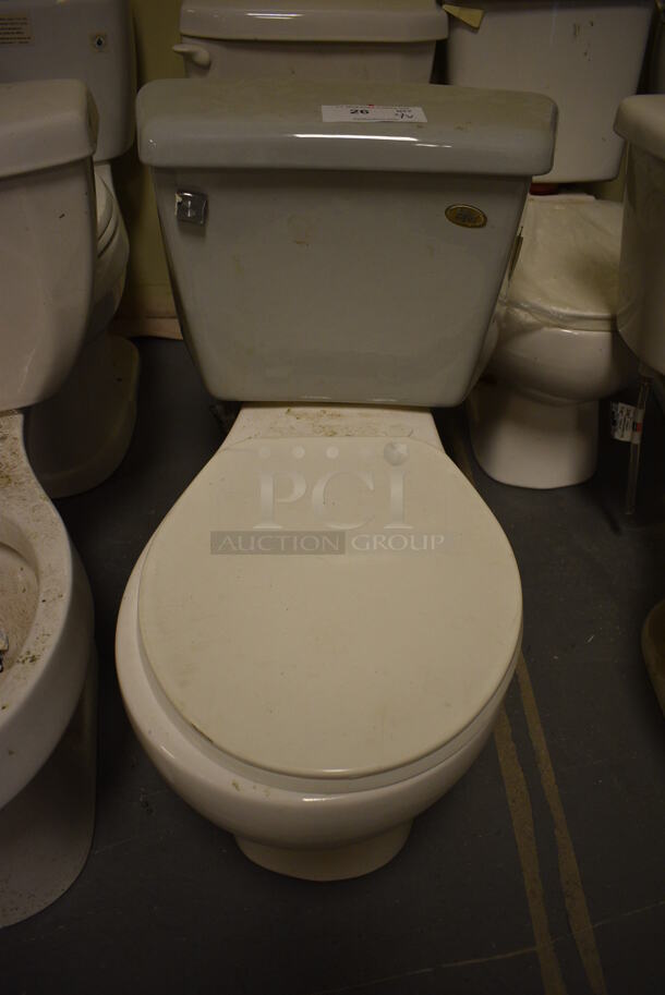 4 Various White Toilets; 2 Missing Toilet Seat and Lid and 1 Missing Tank Cover. Includes 19x28x29. 4 Times Your Bid! (room 102) - Image 2 of 8