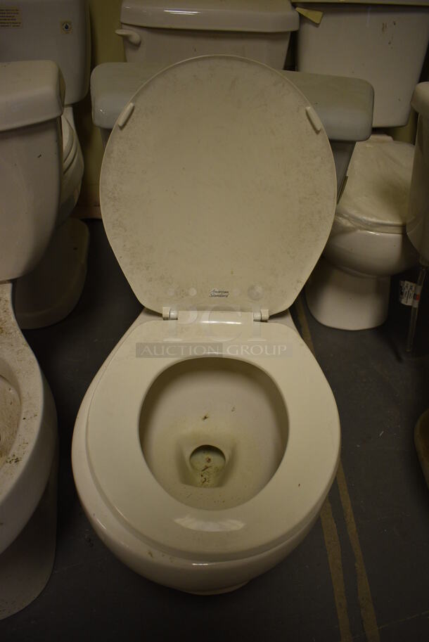 4 Various White Toilets; 2 Missing Toilet Seat and Lid and 1 Missing Tank Cover. Includes 19x28x29. 4 Times Your Bid! (room 102) - Image 4 of 8