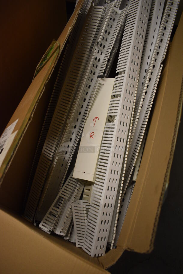 ALL ONE MONEY! Lot of 2 Boxes of Metal Tubes and White Racks! (south basement 021D) - Image 6 of 6