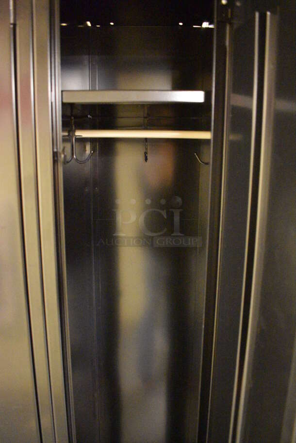 Black Metal 3 Cubby Locker. 36x18x72. (north basement hallway) - Image 5 of 5