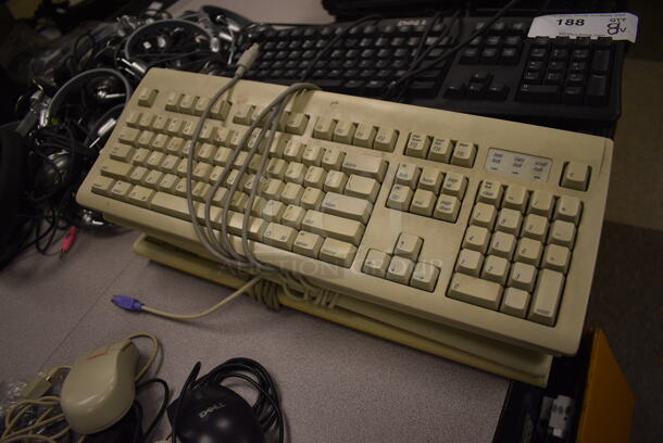 ALL ONE MONEY! Lot of 8 Various Computer Keyboards! Includes 18x7x1. (room 105) - Image 2 of 4