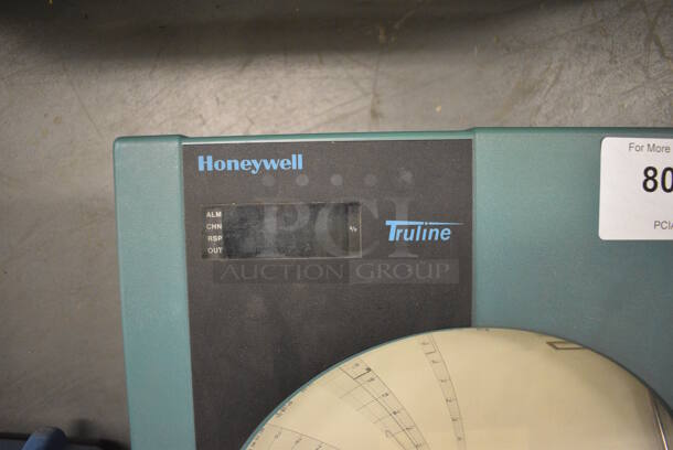 Honeywell Truline Metal Countertop Circular Chart Recorder w/ Circular Charts. 14x16.5x6.5. (south basement 019) - Image 2 of 5