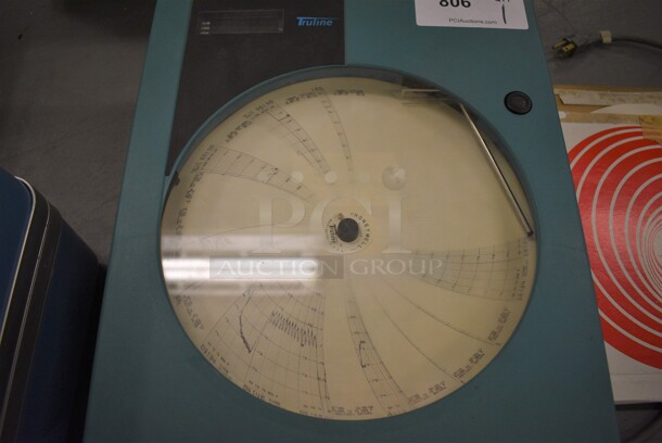 Honeywell Truline Metal Countertop Circular Chart Recorder w/ Circular Charts. 14x16.5x6.5. (south basement 019) - Image 3 of 5