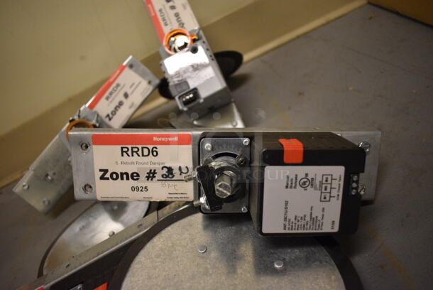 6 ANT-35C1U-S102 Retrofit Round Dampers. 11x10.5x2.5. 6 Times Your Bid! (north basement 004) - Image 4 of 5