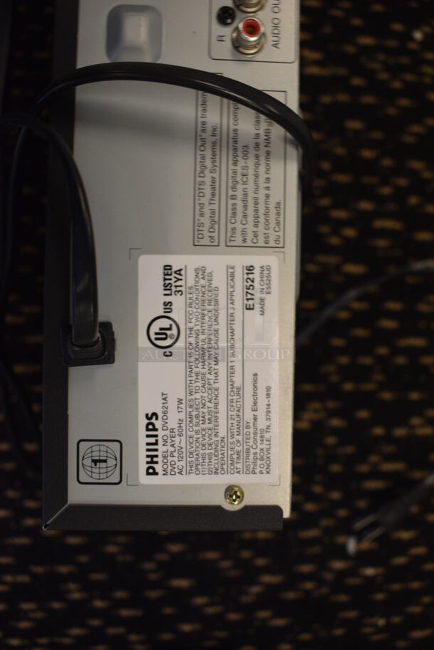 Philips DVD Player w/ Remote. 17x8.5x3. (room 204) - Image 5 of 6