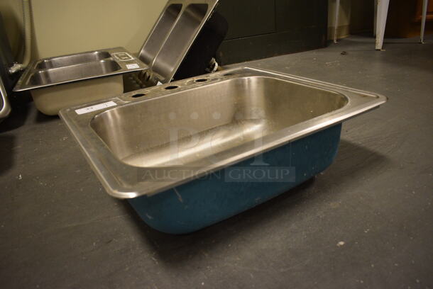 Metal Single Bay Drop In Sink. 25x22x7.5. (room 102) - Image 3 of 3