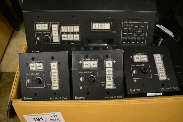 ALL ONE MONEY! Lot of 2 Boxes of Various Extron Pieces Including MLC 104 IP Plus. Includes 4.5x4.5x2, 14x5.5x4. (room 105) - Image 4 of 6
