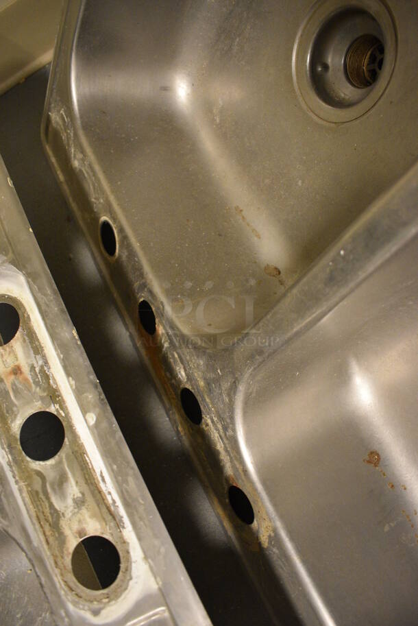 Metal Two Bay Drop In Sink. 33x22x6.5. (room 102) - Image 4 of 5