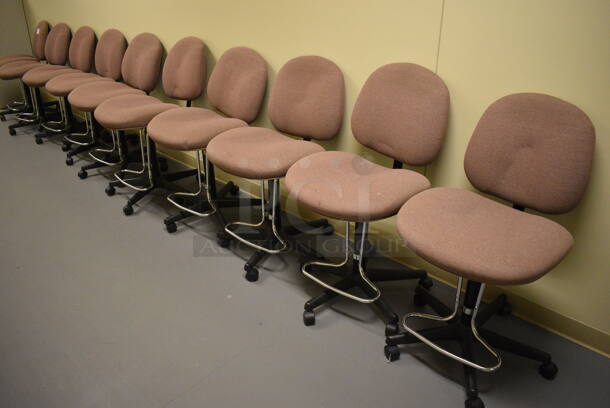 10 Office Chairs on Casters. 22x22x36. 10 Times Your Bid! (south basement hallway by 022) - Image 5 of 5