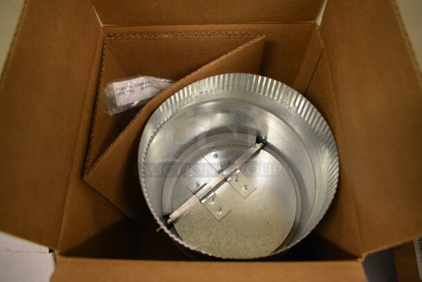 2 BRAND NEW IN BOX! Honeywel SPRD8 Static Pressure Regulating Round Damper. 8x8x10. 2 Times Your Bid! (north basement 004)