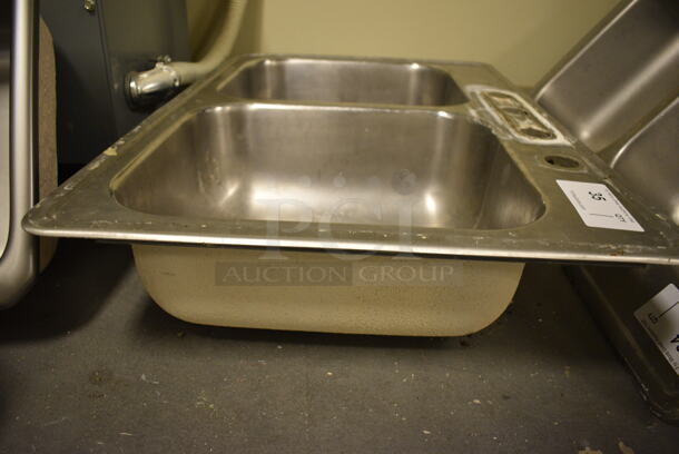 Metal Two Bay Drop In Sink. 33x22x6.5. (room 102) - Image 4 of 4