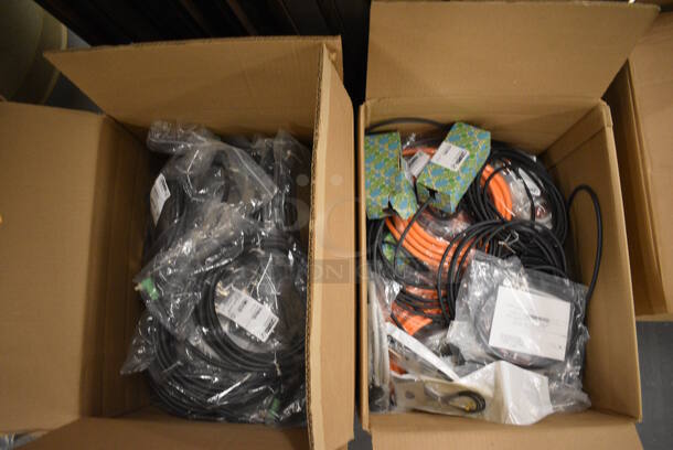 ALL ONE MONEY! Lot of 2 Boxes of Various Items Including Wires! (south basement 019)