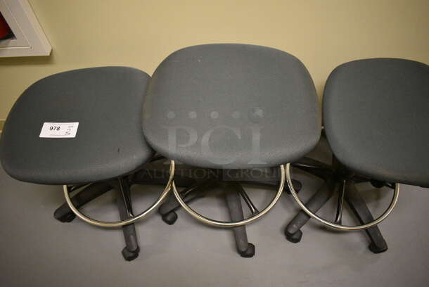 3 Office Stools on Casters. 24x24x22. 3 Times Your Bid! (south basement hallway by 022) - Image 3 of 3