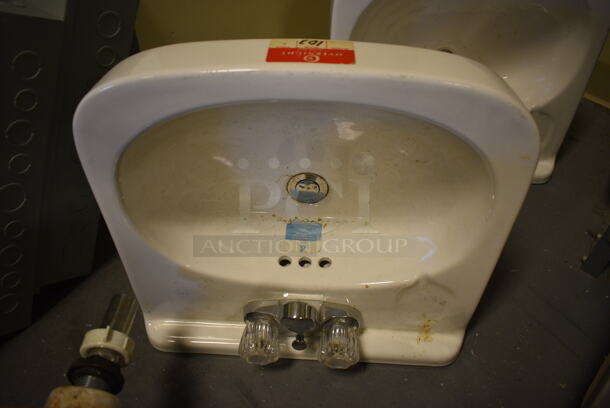 4 White Ceramic Single Bay Sinks. Includes 18.5x17x8. 4 Times Your Bid! (room 102) - Image 4 of 6