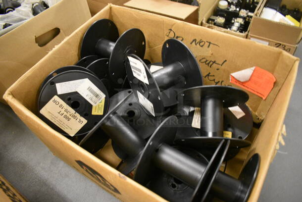 ALL ONE MONEY! Lot of Black Poly Spools! Includes 6.5x6.5x4. (south basement 019) - Image 2 of 4