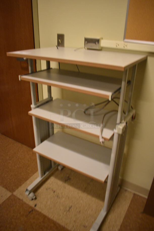 Wood Pattern Shelving Unit. 27.5x19.5x46.5. (room 108a) - Image 3 of 4