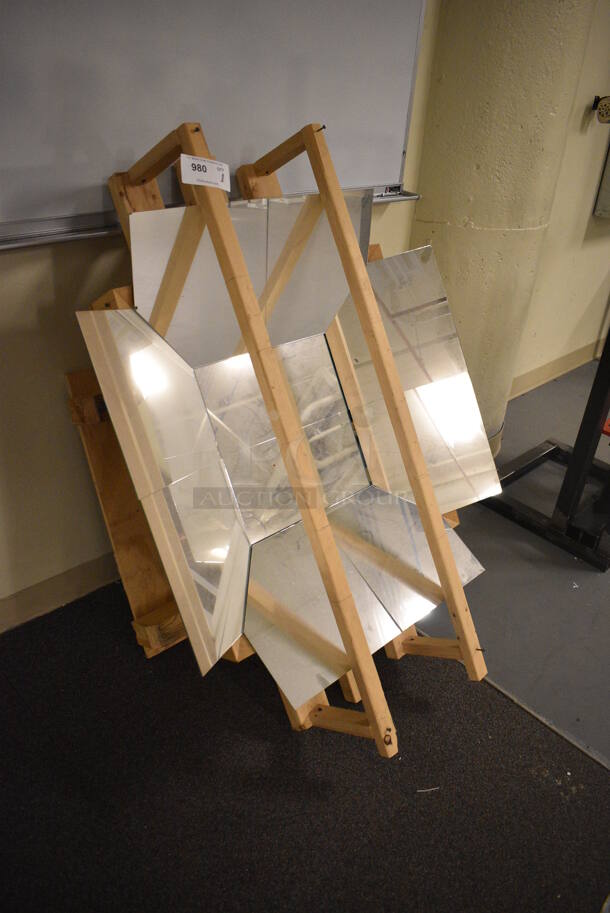 ALL ONE MONEY! Lot of Mirror and Wooden Pieces! Includes 36x49x10. (south basement 017) - Image 3 of 4