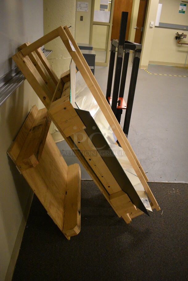 ALL ONE MONEY! Lot of Mirror and Wooden Pieces! Includes 36x49x10. (south basement 017) - Image 4 of 4