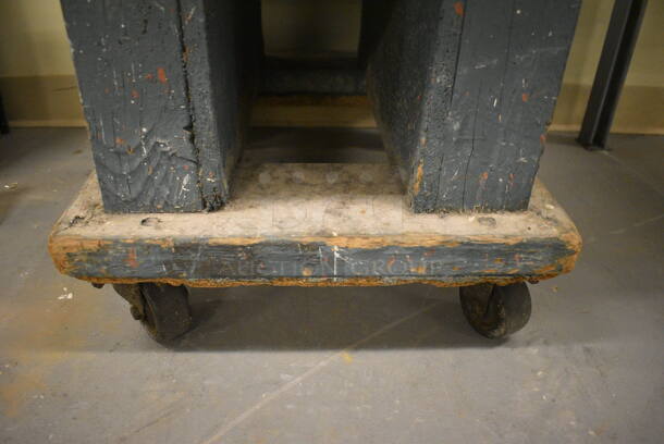 Wooden Dolly on Casters. 18x24x22. (north basement 004) - Image 4 of 4
