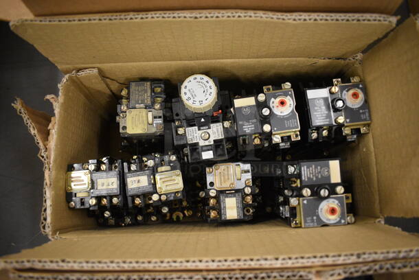 ALL ONE MONEY! Lot of 3 Boxes of Various Items Including Pneumatic Time Delay! (south basement 019) - Image 3 of 7
