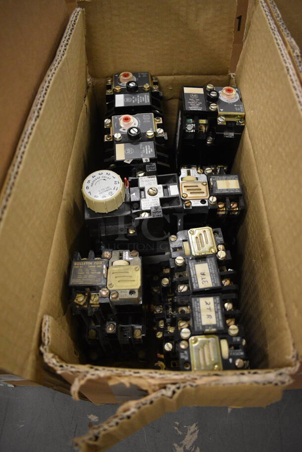 ALL ONE MONEY! Lot of 3 Boxes of Various Items Including Pneumatic Time Delay! (south basement 019) - Image 4 of 7