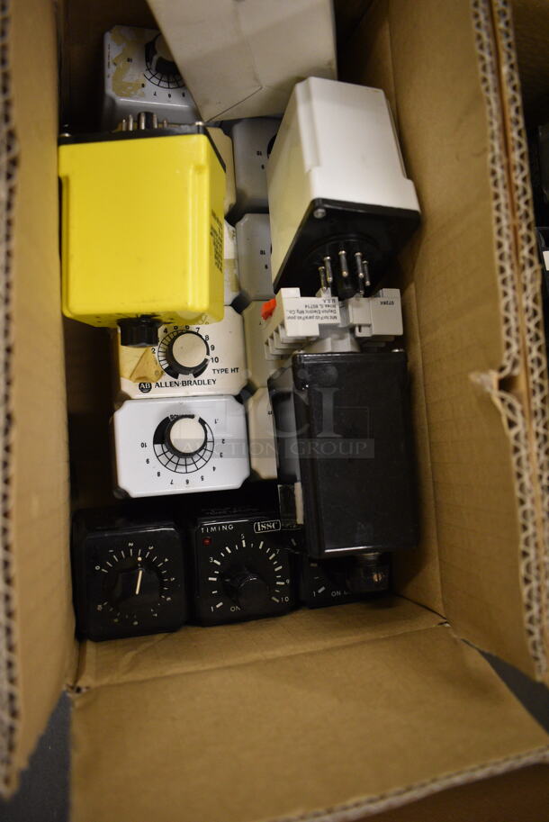 ALL ONE MONEY! Lot of 3 Boxes of Various Items Including Pneumatic Time Delay! (south basement 019) - Image 6 of 7