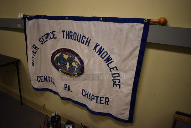 Better Service Through Knowledge Flag. 62x1x36. (north basement 004) - Image 2 of 3
