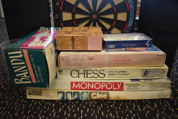 ALL ONE MONEY! Lot of Various Items Including Dart Board, Chess and Monopoly! (room 204) - Image 2 of 5