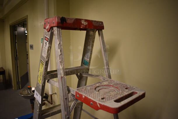 Werner 6' Metal A Frame Ladder. (north basement 004) - Image 3 of 5