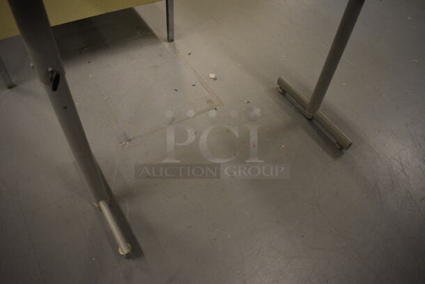 Gray Table. 48x18x33. (south basement 017) - Image 3 of 3
