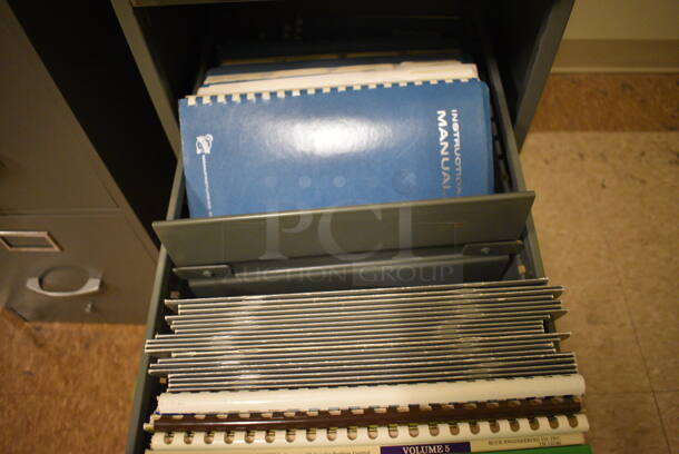 Gray Metal 4 Drawer Filing Cabinet. 15x24x52. (room 108a) - Image 6 of 7