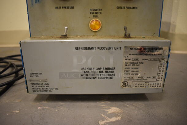 National Refrigeration Products Model ULVI Metal Refrigerant Recovery. 11x20.5x12.5. (north basement 004) - Image 6 of 6