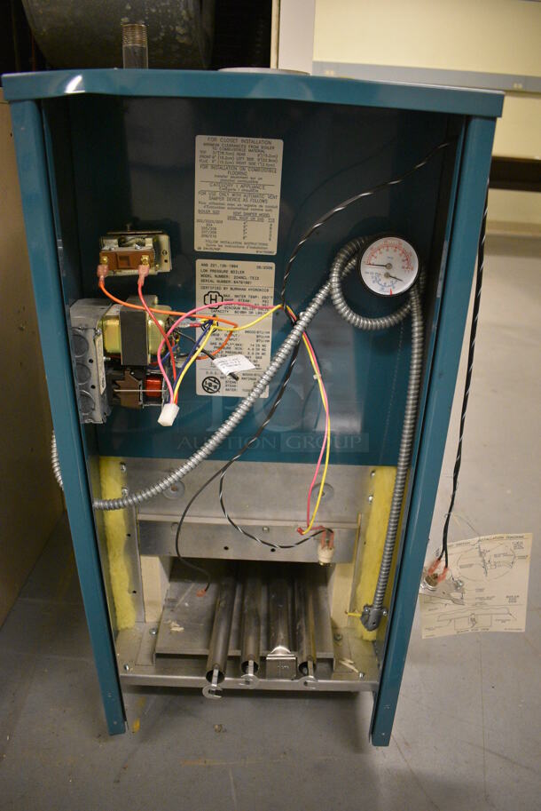Burnham Model 204NCL-TEI2 Metal Low Pressure Boiler. 15x25x31. (north basement 004) - Image 4 of 6
