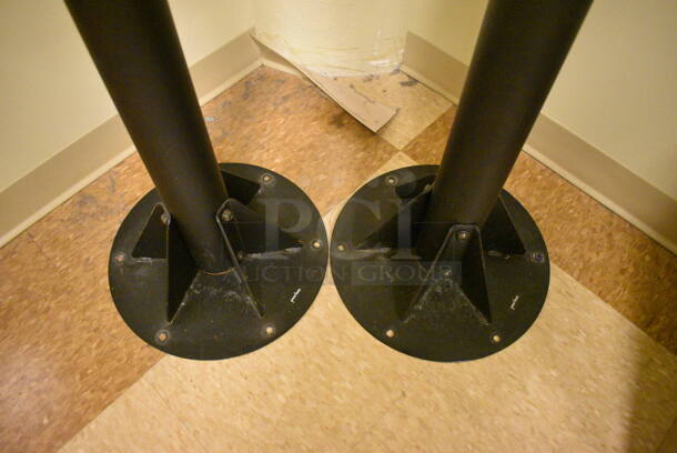ALL ONE MONEY! Lot of 2 Black Metal Poles! 16x16x96, 16x16x110. (room 108a) - Image 2 of 3