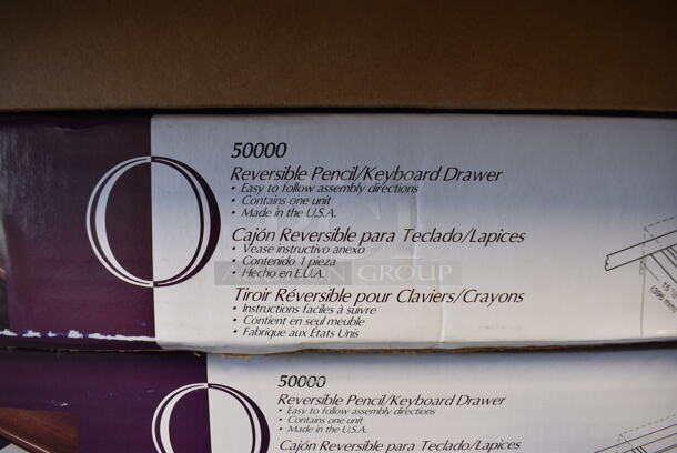 6 BRAND NEW IN BOX! O Sullivan Black Reversible Pencil Keyboard Drawer. 20.5x15.5x3. 6 Times Your Bid! (room 104) - Image 6 of 6