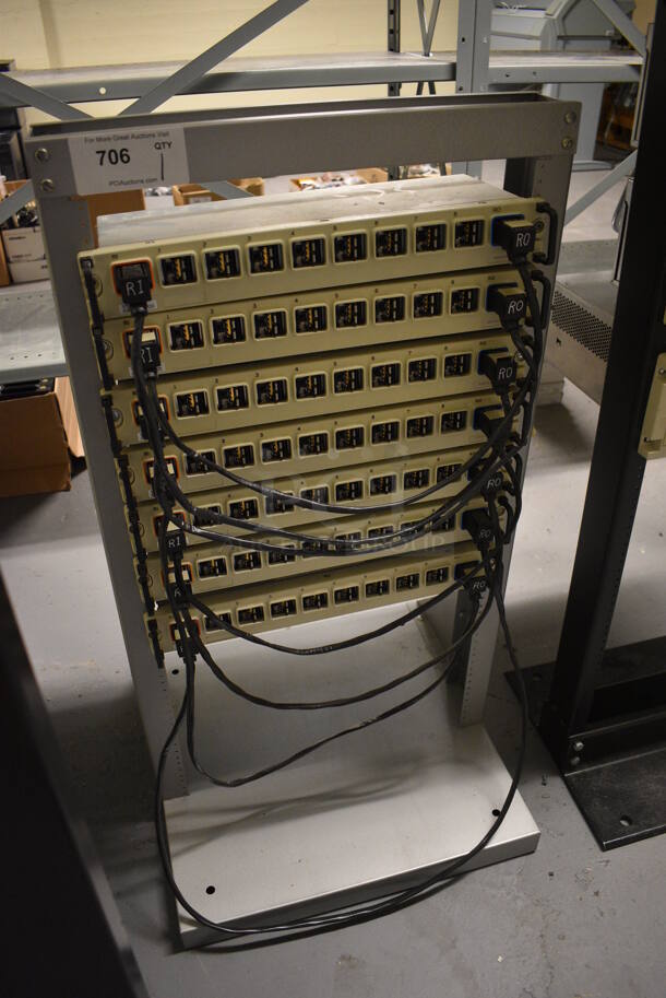 Gray Metal Rack w/ 7 IBM Rack Units. 21x21x39.5. (south basement 012) - Image 3 of 7