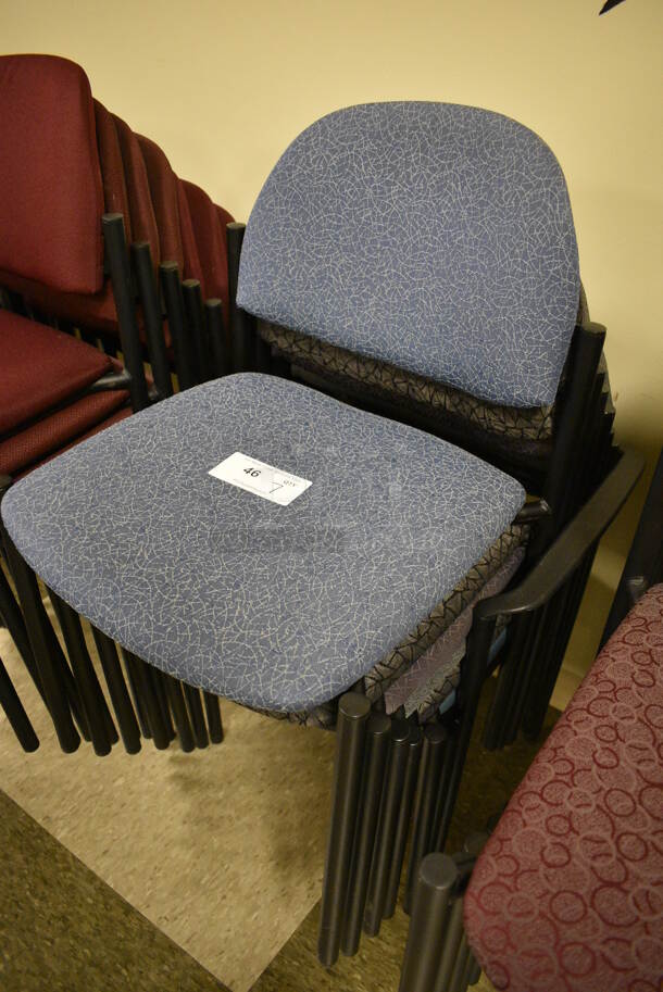 7 Various Colored Chairs on Black Legs. 19x18x32. 7 Times Your Bid! (room 103) - Image 2 of 5