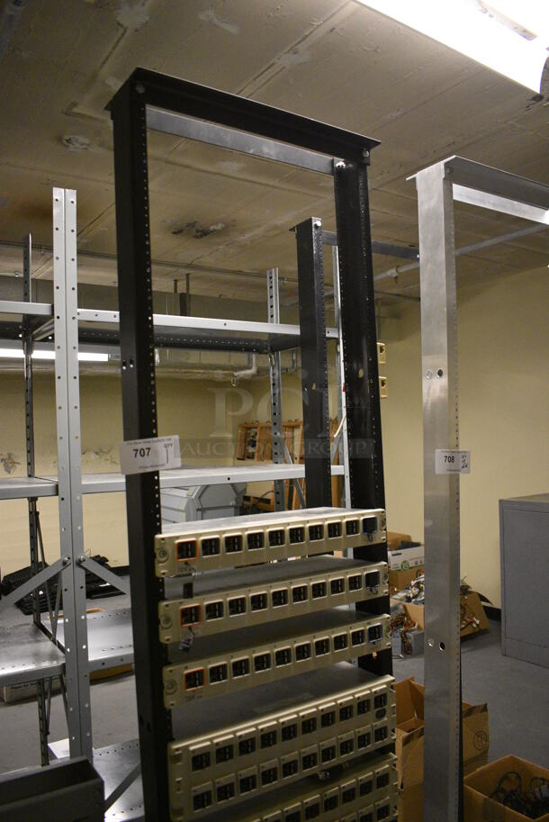 Gray Metal Rack w/ 5 IBM Rack Units. 20x15x84. (south basement 012) - Image 2 of 5