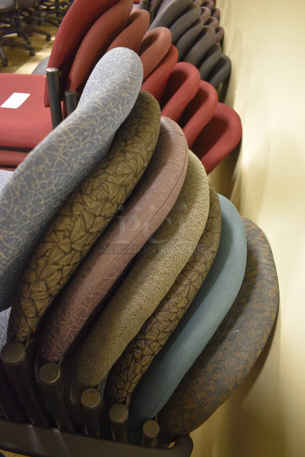 7 Various Colored Chairs on Black Legs. 19x18x32. 7 Times Your Bid! (room 103) - Image 3 of 5