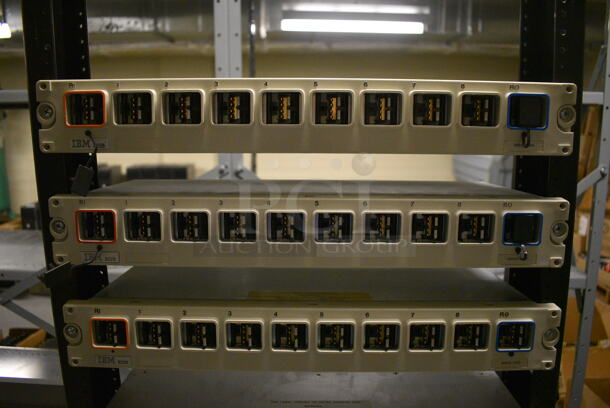 Gray Metal Rack w/ 5 IBM Rack Units. 20x15x84. (south basement 012) - Image 3 of 5