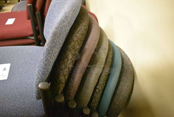 7 Various Colored Chairs on Black Legs. 19x18x32. 7 Times Your Bid! (room 103) - Image 4 of 5