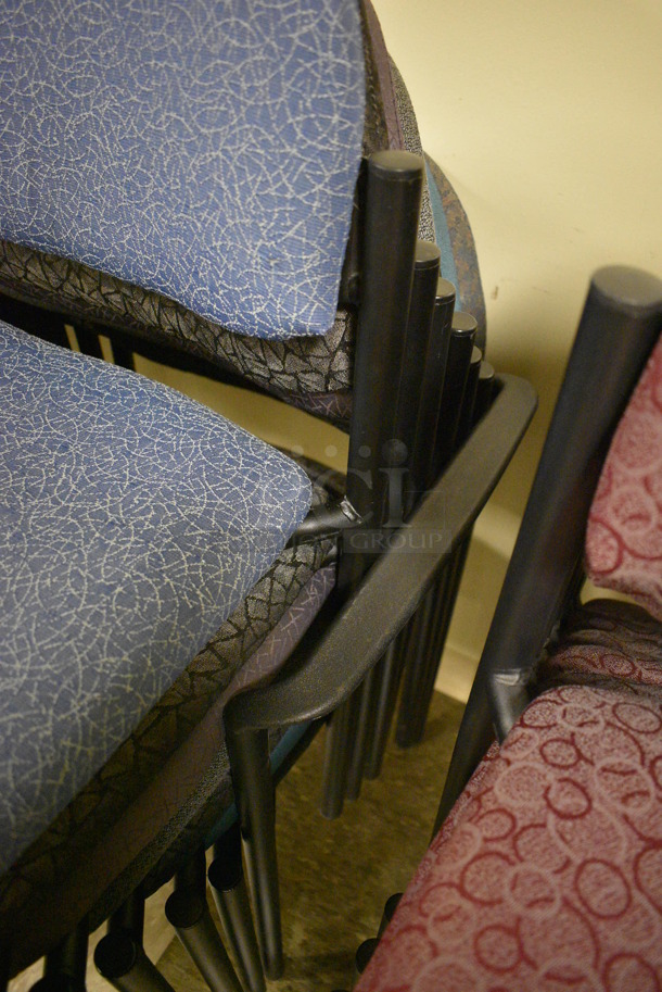 7 Various Colored Chairs on Black Legs. 19x18x32. 7 Times Your Bid! (room 103) - Image 5 of 5