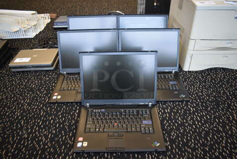 5 Lenovo T60p 15.5" Laptops. 5 Times Your Bid! (room 204)
